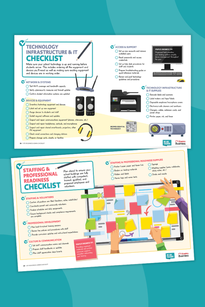 Back to School Checklist Two pages from a back to school checklist for administrators