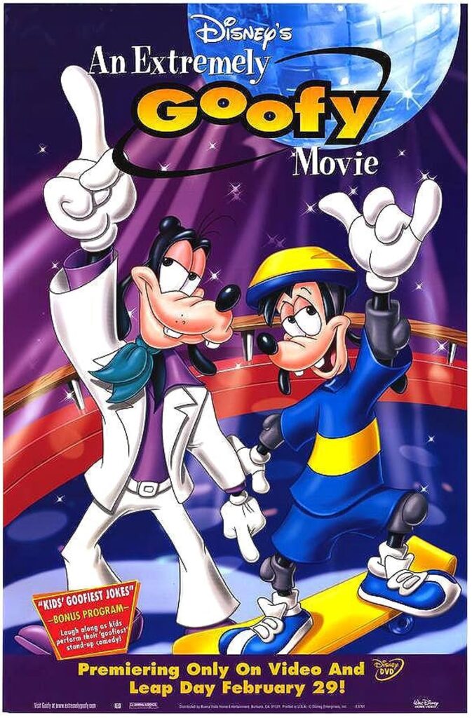 An Extremely Goofy Movie disco and skateboarding poster
