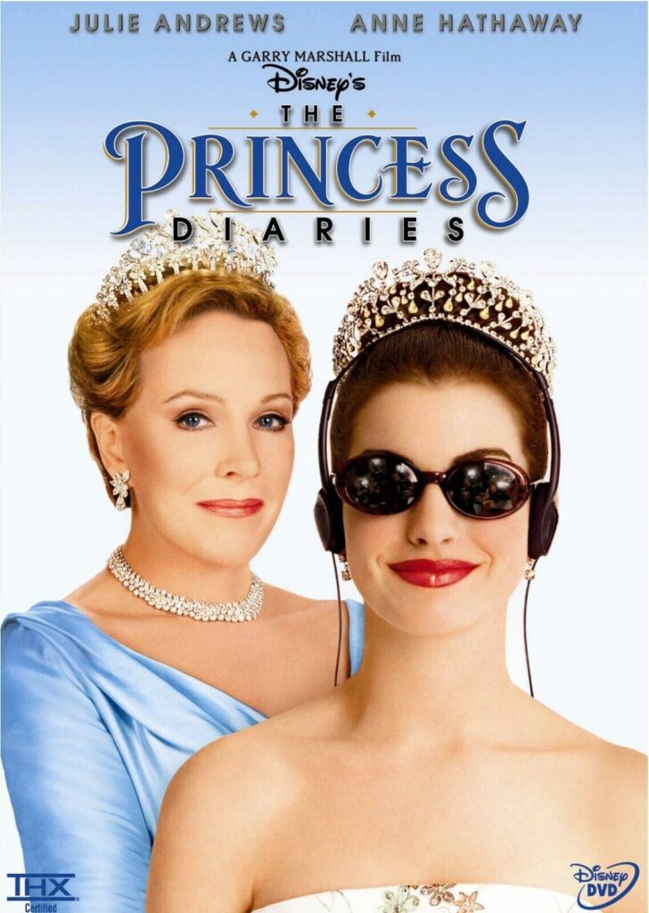 Anne Hathaway and Julie Andrews on poster for The Princess Diaries