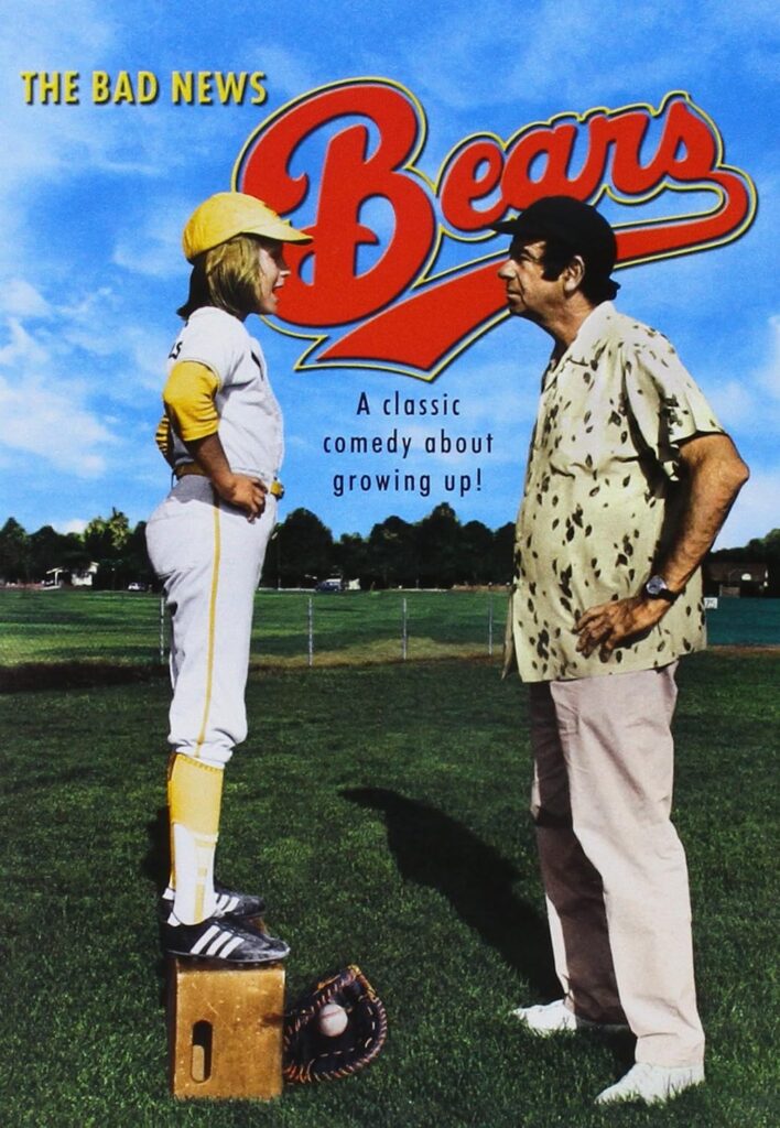 Bad News Bears DVD cover as an example of baseball movies for kids