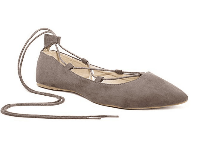 Charles Albert Ghille Lace-up Ballet Flats