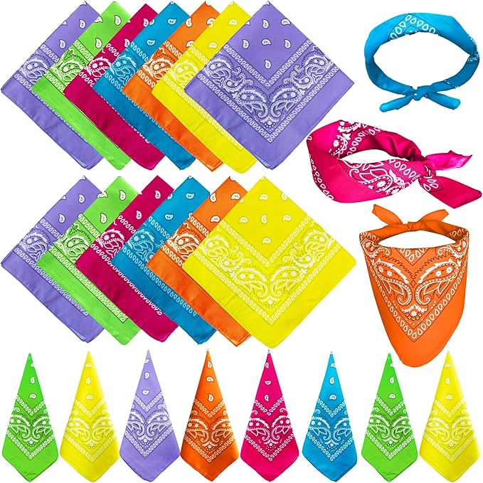 A colorful assortment of bandanas