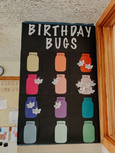 birthday bugs lightning bugs in jars for birthdays bulletin board idea