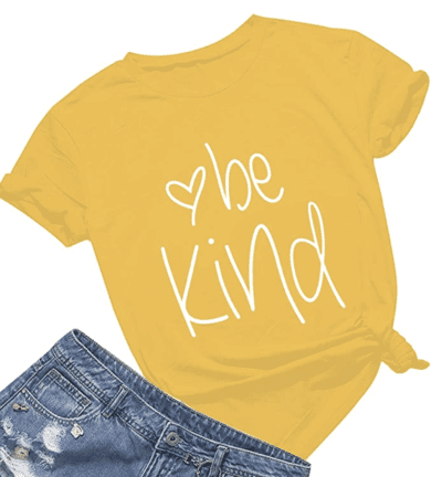 Be kind yellow t-shirt