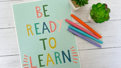 be ready to learn- classroom rules posters