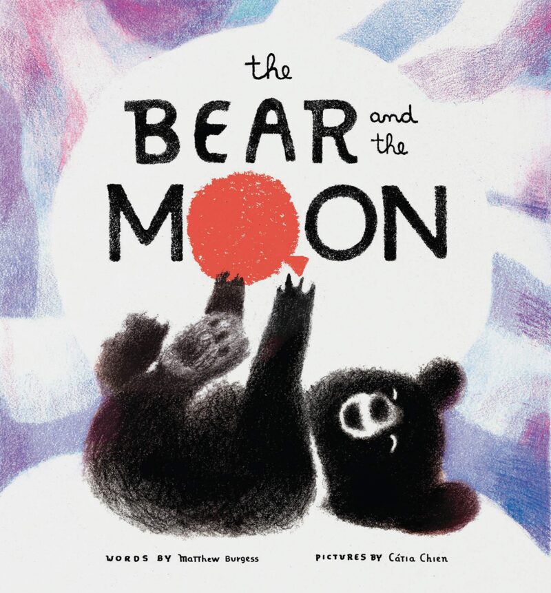 Book cover for The Bear and the Moon as an example of children's books about the moon