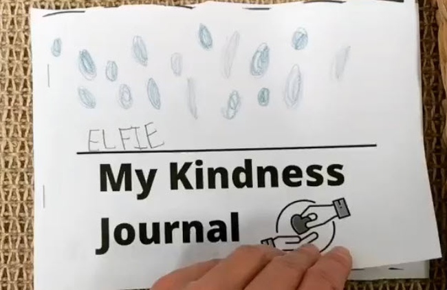 The cover of a diy book called My Kindness Journal