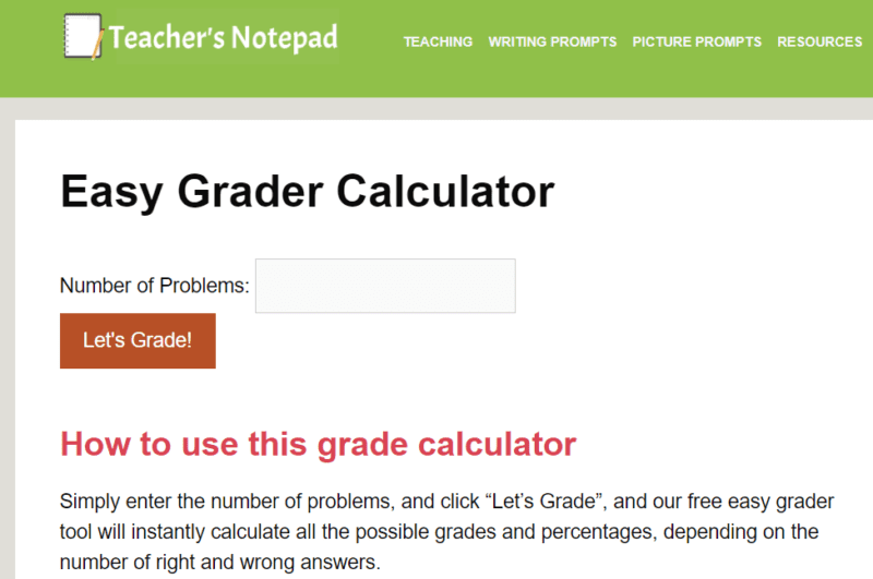 Screenshot of Easy Grader
