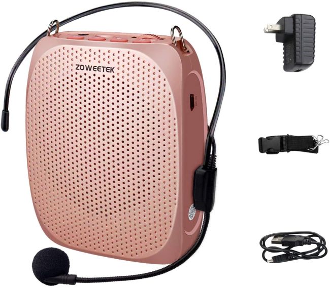 Voice amplifier with headset and speaker- best gifts for teachers