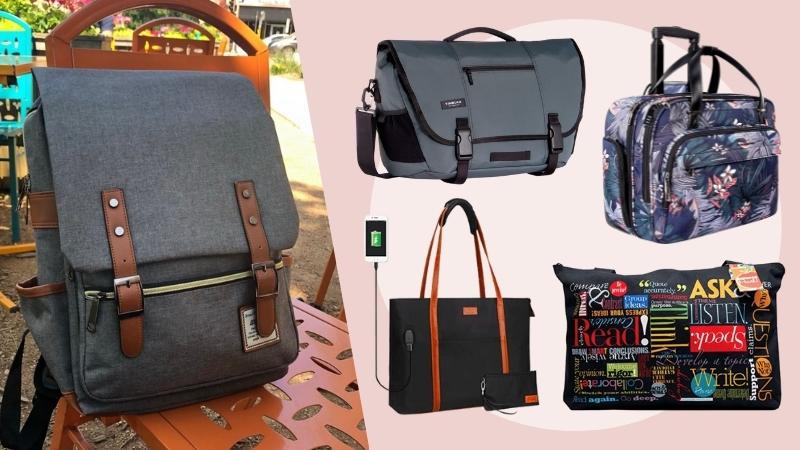 Collage of teacher bags