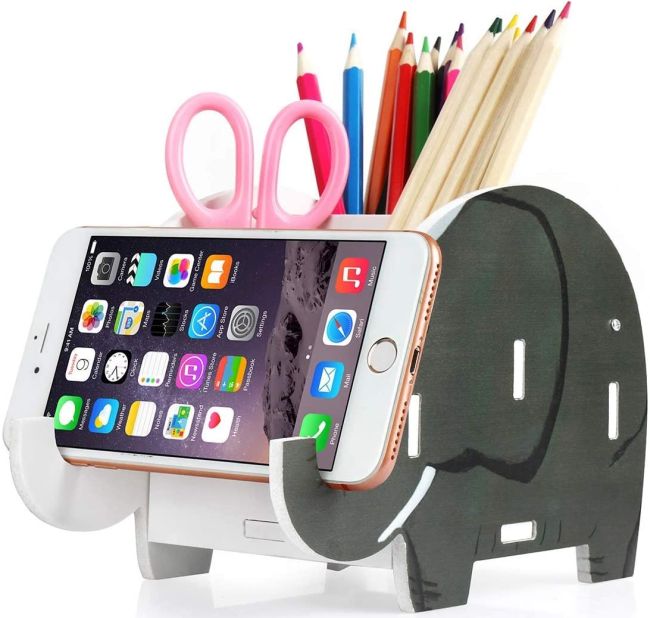 Elephant phone holder and desk organizer (Best Gifts for Teachers)