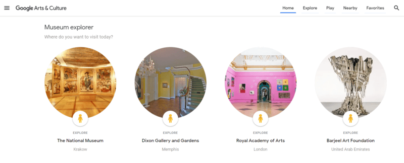 Google Arts and Culture portal for teaching history