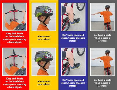 Playing cards that teach kids bike safety skills