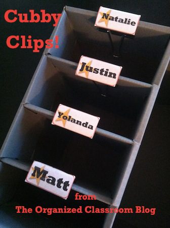 binder clips to label shelves