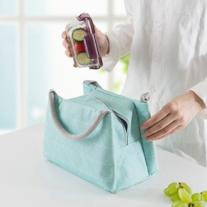 blue lunch bag The Best Teacher Lunch Bags