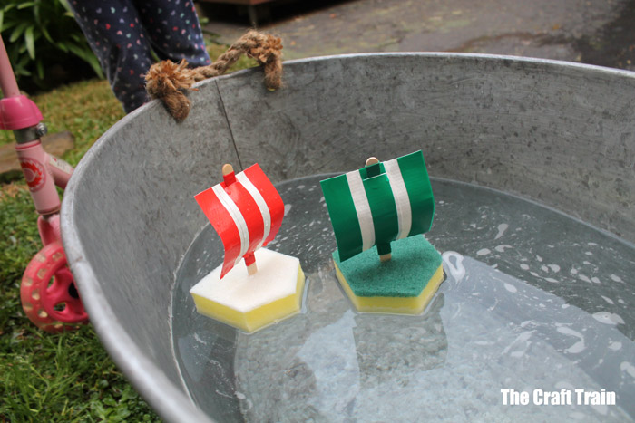 Boats made with sponges