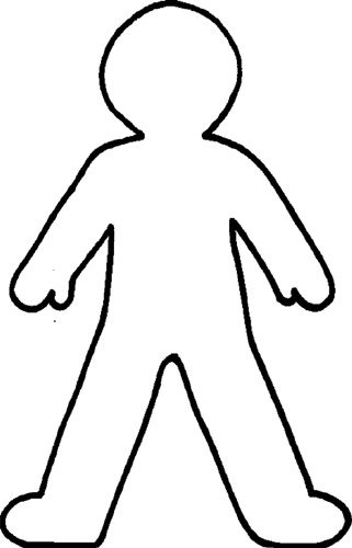 Outline of a paper doll