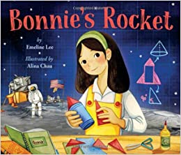 Book cover for Bonnie's Rocket as an example of children's books about the moon