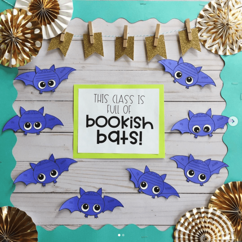 Bookish for Bats Halloween bulletin boards