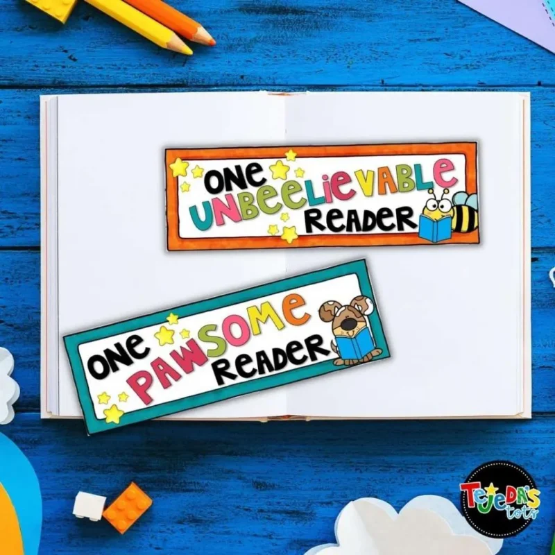 Colorful student bookmarks as an example of end-of-year student gifts