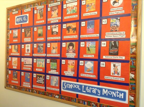 national school library month bulletin board