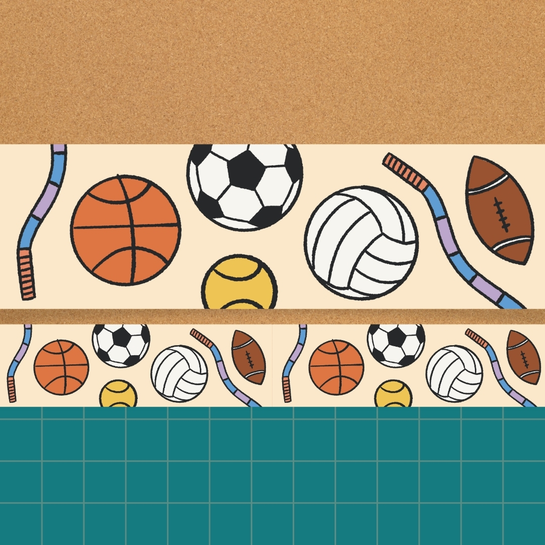 Sports-themed bulletin board printable borders