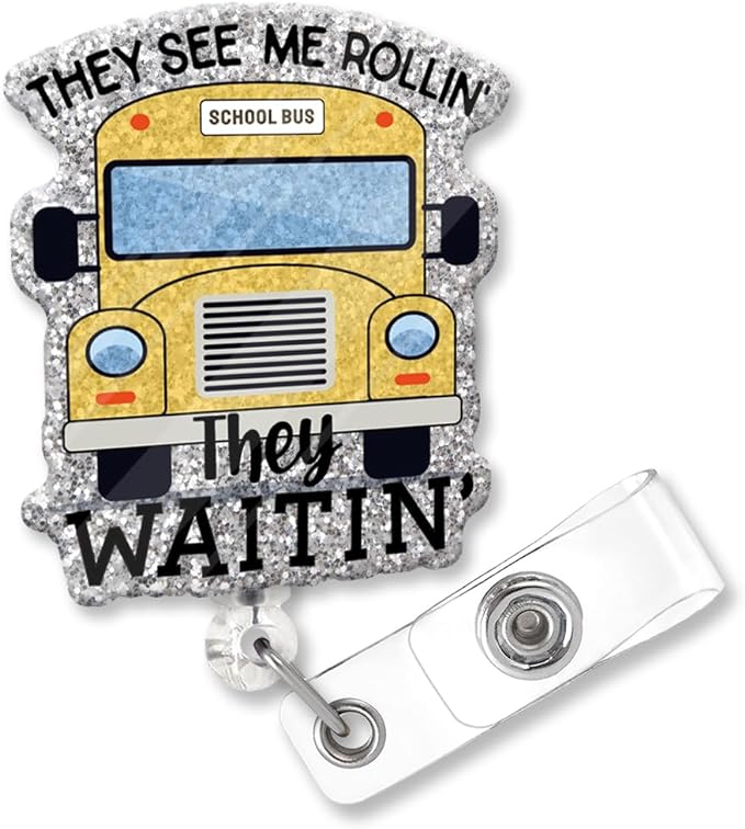 retractable badge holer that says they see me rollin they waitin