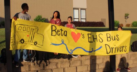 banner celebrating school bus drivers for school bus driver appreciation day 