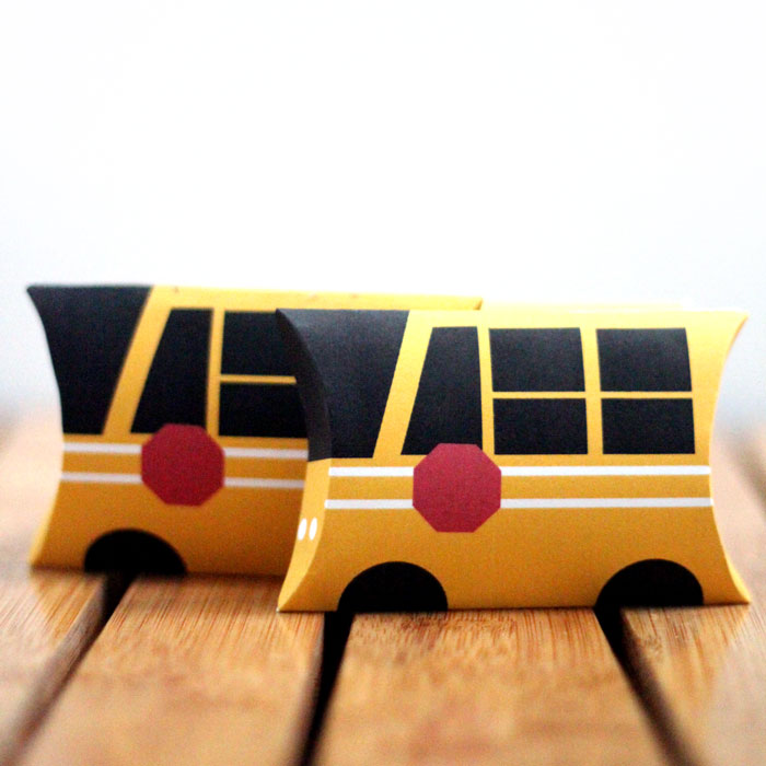 two school bus shaped gift bags for school bus driver appreciation day 2024 