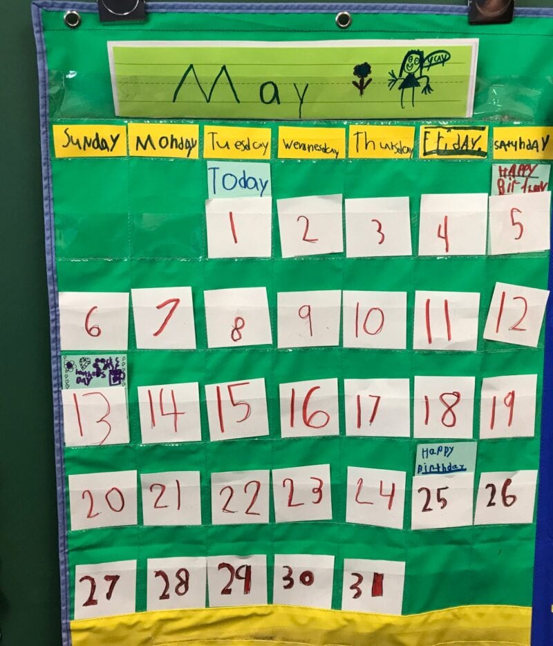 Calendar created by students