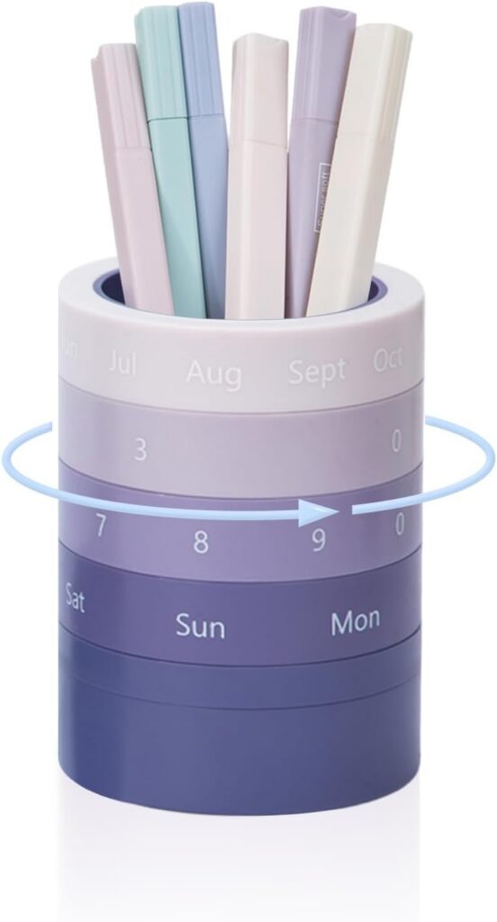 Calendar pen holder combo in ombre shades of purple