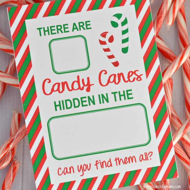 candy cane hide and seek tag for a candy cane game 