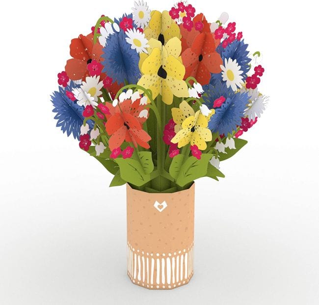 3-D paper flower bouquet (Cards for Teachers)