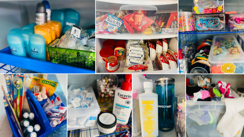 Items in student care closet