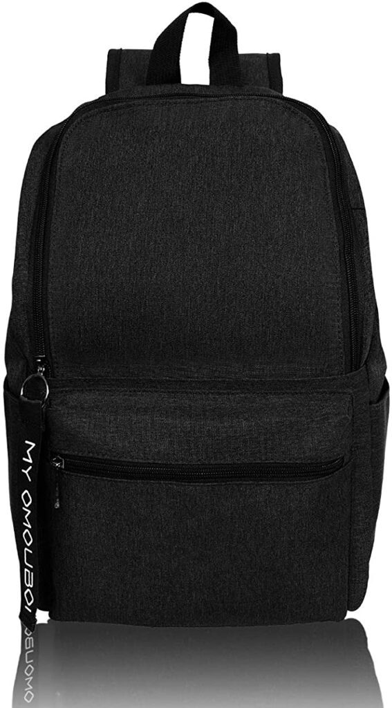 Casual daypacks black backpack, with a front zipper compartment, a budget teacher backpack pick