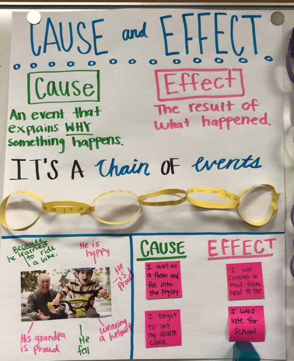 cause and effect interactive anchor chart