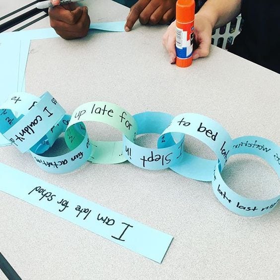 Paper Chain Lesson to Teach Cause and Effect