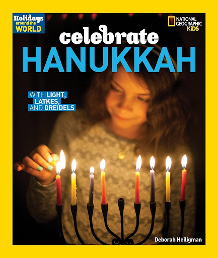 girl lights a menorah- Hanukkah books- Celebrate Hanukkah
