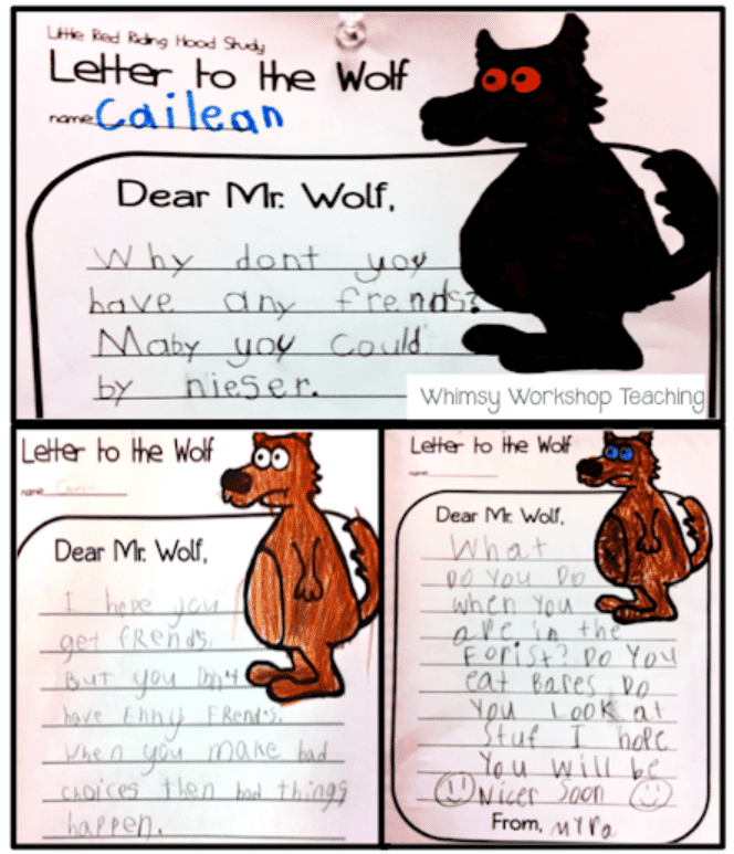 example of letter writing for guided reading