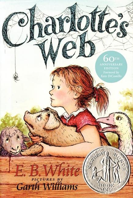 Book cover of Charlotte’s Web by E. B. White, as an example of chapter books for second graders