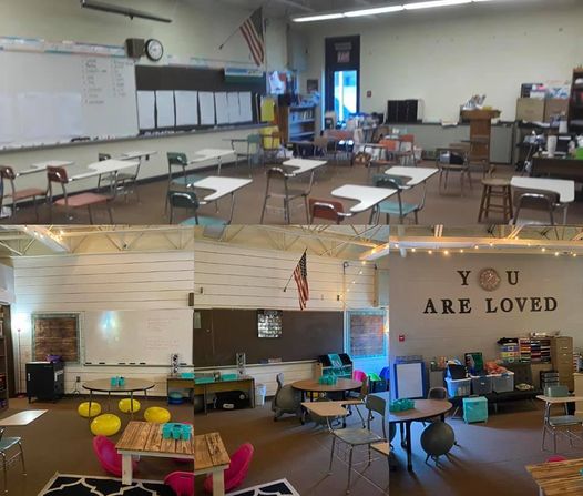 Classroom before and after photos from Cheyenne H