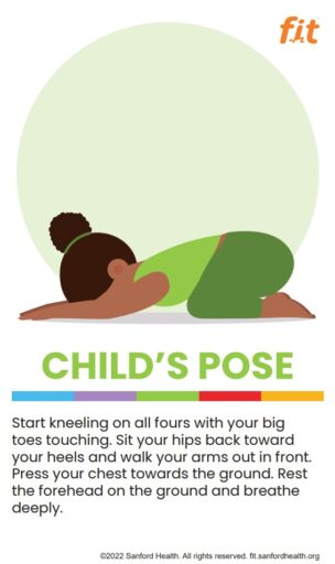 fit poster of child's pose
