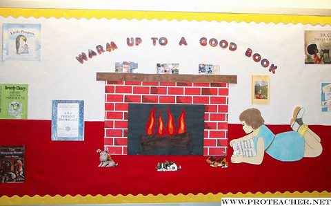 Bulletin board with a chimney
