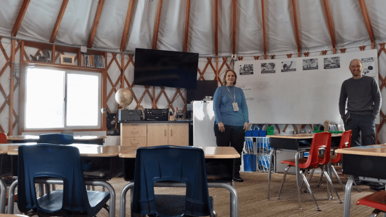 Working Inside a Yurt