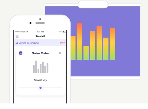 Class Dojo noise meter screen 