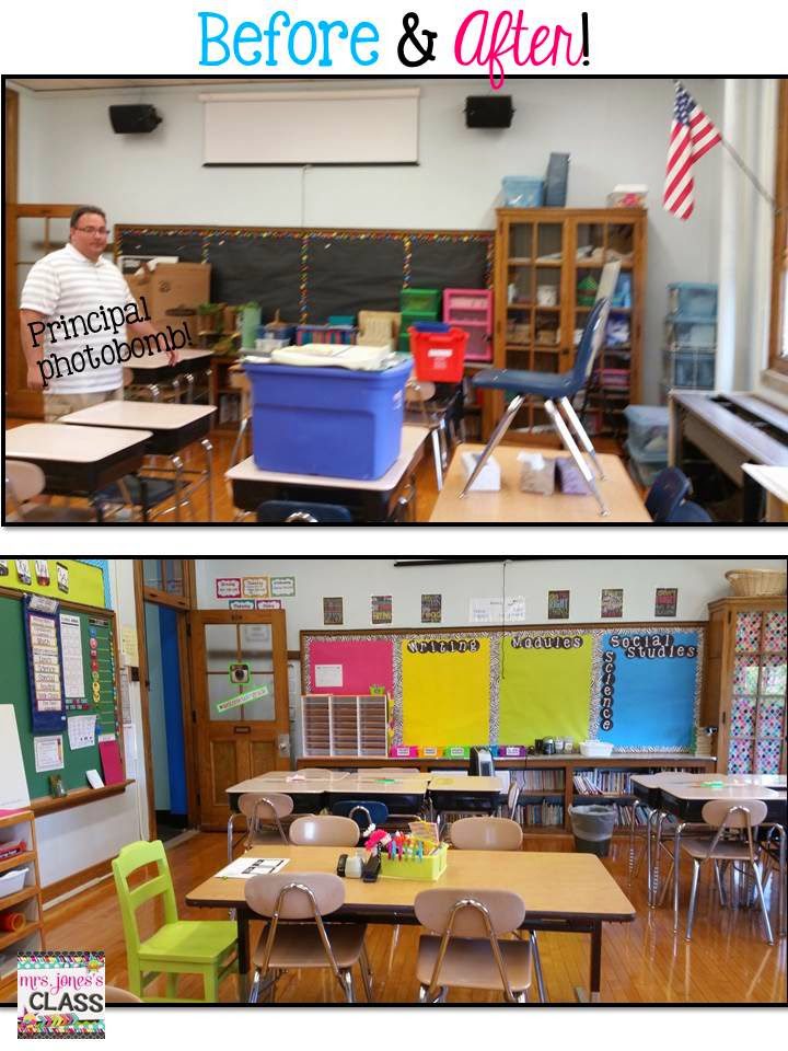 Mrs. Jones Classroom before and after