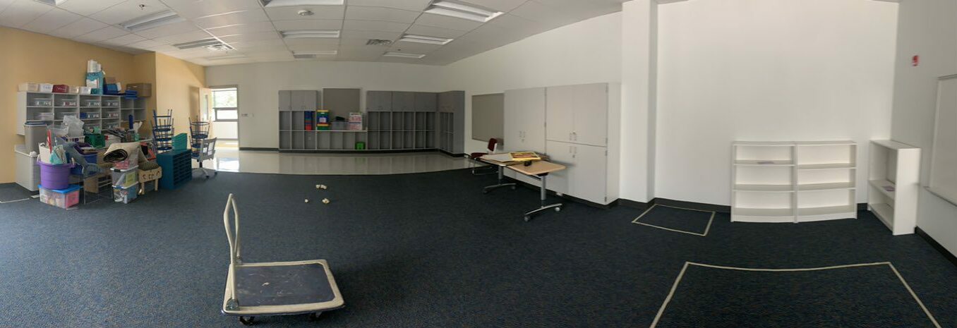 Empty classroom before photo