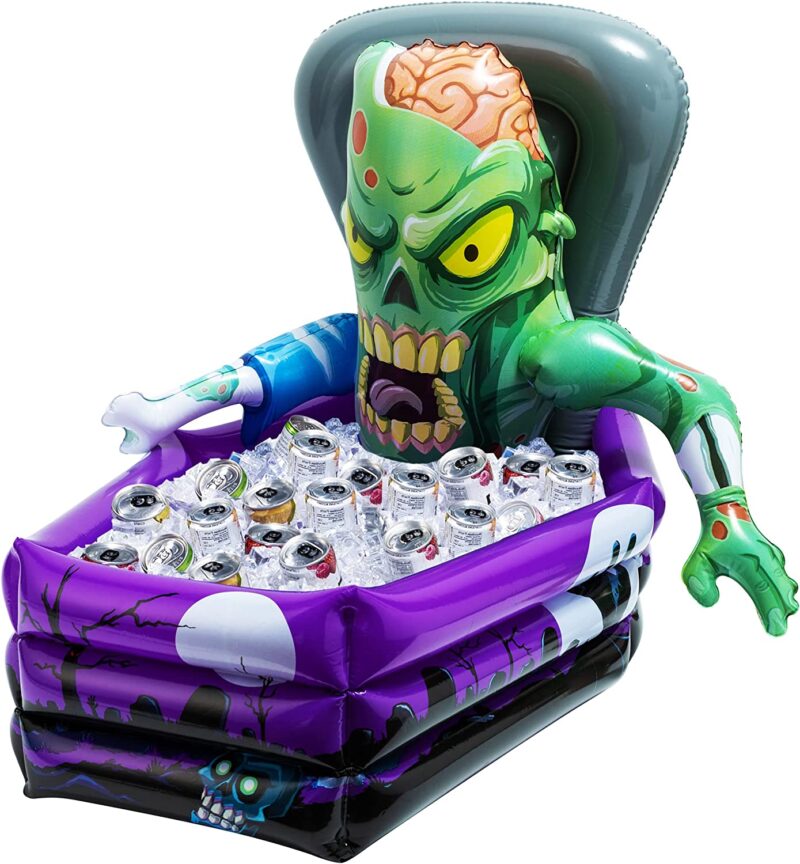 Inflatable zombie drink cooler