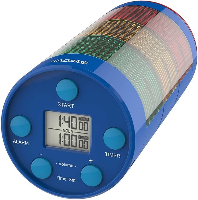 Digital timer with green, yellow, and red indicator lights 