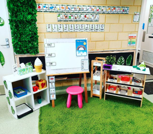 Classroom within a kindergarten classroom